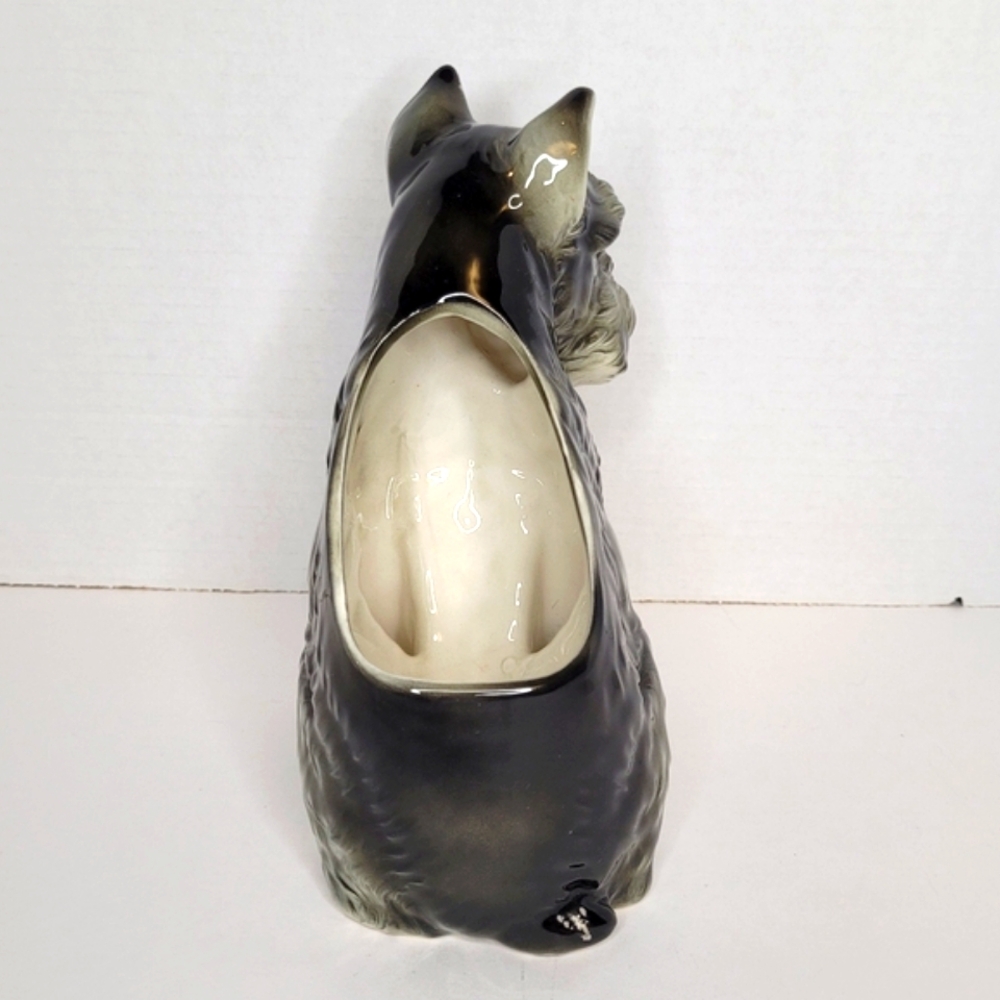 Schnauzer Terrier Dog Vintage Ceramic Planter Vase Japan Mold Relpo 1895 - Picture 5 of 14
